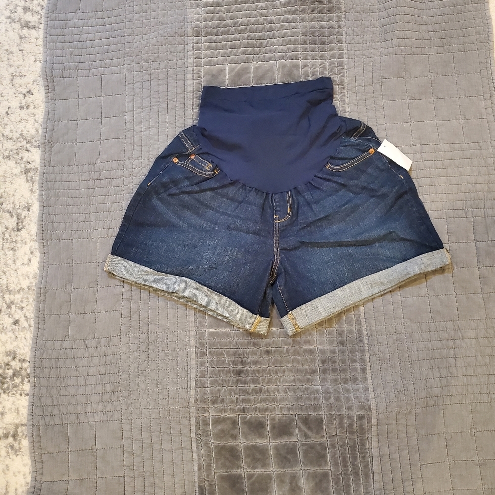 Indigo blue Maternity Jean shorts XL